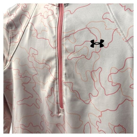 Under armor ladies size small work out long sleeve pink zip up - Picture 2 of 4
